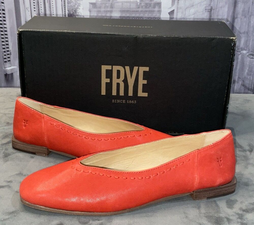 Frye Women’s Claire Flat Shoes,Red Size 9M
